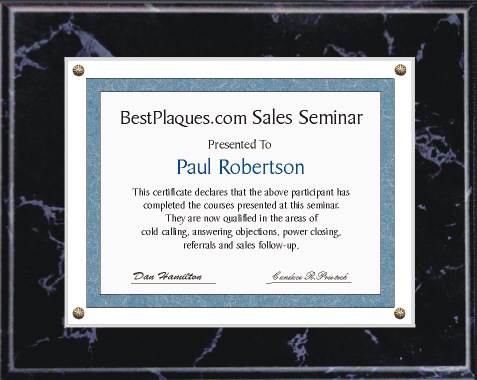 Certificate Plaques for 8.5x11