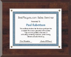 Certificate Plaques 12x15