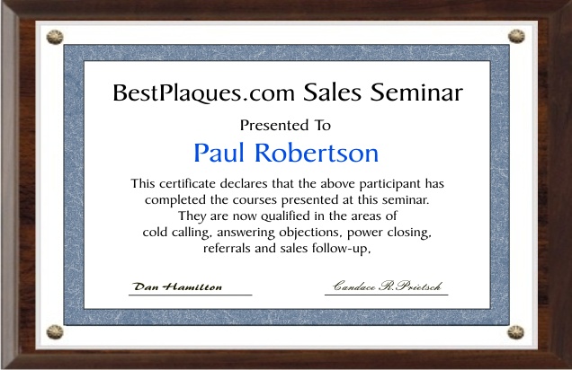 Certificate Plaques
