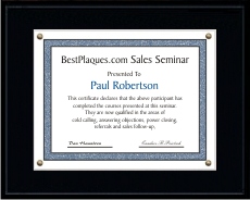 Certificate Plaques Matte Black 12x15