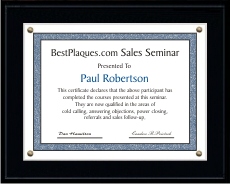 Certificate Plaques for 9x12 Document