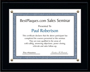 Certificate Plaques Matte Plaque