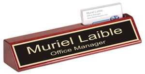 Desk Nameplate Rosewood