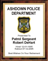 Plaque for Police Patch
