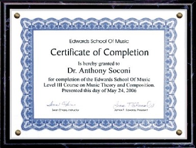 Certificate Plaques 5x7