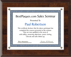 Certificate Plaques