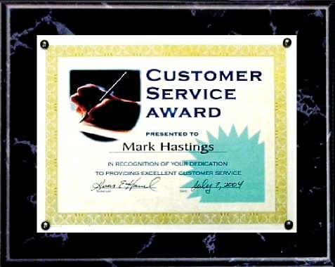Certificate Plaque