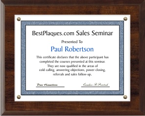 15x18 Plaque for 12x15 Certificate