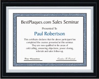 Certificate Plaque Silver Frame