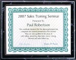Certificate Plaques Black