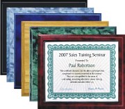 Mixed Colors Best Value Certificate Plaques 