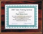 Certificate Plaques for 5x7 Walnut