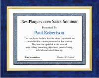 Certificate Plaque