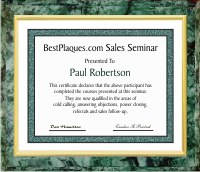 Certificate Plaques