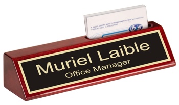 Desk Nameplate Rosewood
