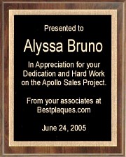 Deluxe Walnut Plaques