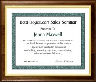 Certificate Plaques Genuine Walnut Slide In
