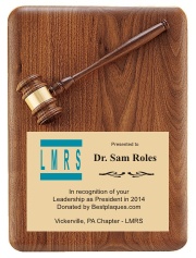 Gavel Plaques with logo