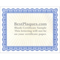 8.5 x 11 Certificate Paper - Blue 25 Sheets per Pack