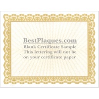 8.5 x 11 Certificate Paper - Gold 100 Sheets per Pack