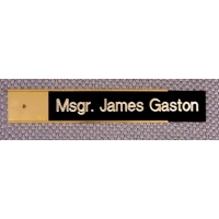 10" Metal Door or Wall Nameplate Gold Color - Includes Free Engraving