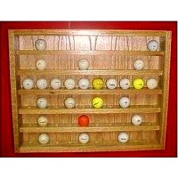 60 Golf Ball Case Oak Display