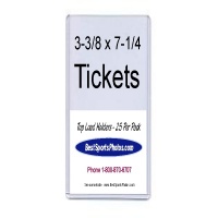 3x7 Ticket Top Load Holder - Pack of 25