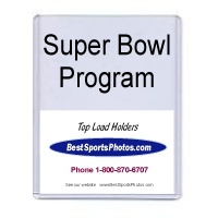 8 7/8 x 11.5 Super Bowl Program Top Load Holder - Pack of 10