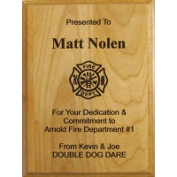 7X9 Genuine Red Alder Laser Engraved Plaques