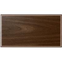 7.5x14 Blank Plaque Board Walnut with Gold Border - 7.5x14 Walnut with Gold Border