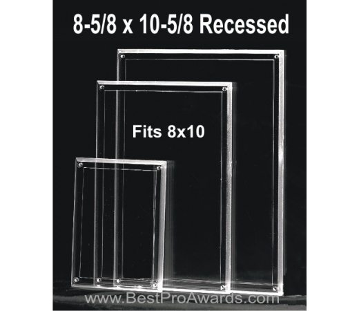 8-5/8 x 10-5/8 Acrylic for 8x10 photos with recessed area M5XPH