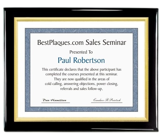 Certificate Plaques