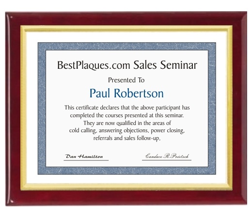 Certificate Plaques