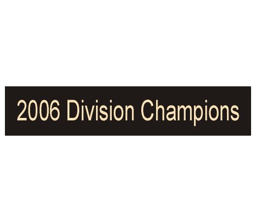 1 x 5 One Line Economy Plate Black Metal With Brass Letters